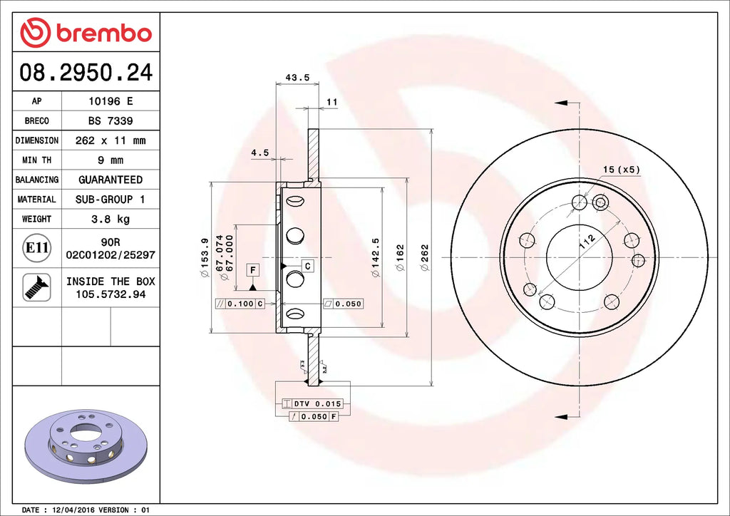 Brake Disc 08.2950.24