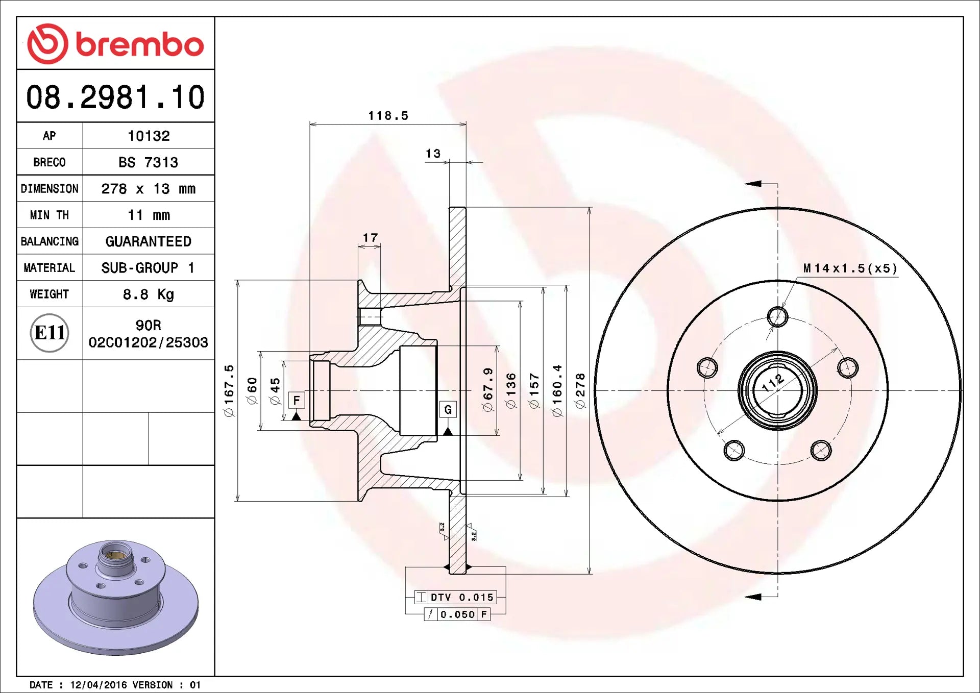 Brake Disc 08.2981.10