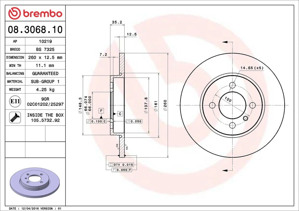 Brake Disc 08.3068.10