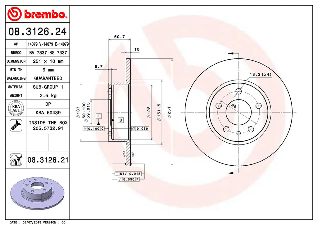 Brake Disc 08.3126.21