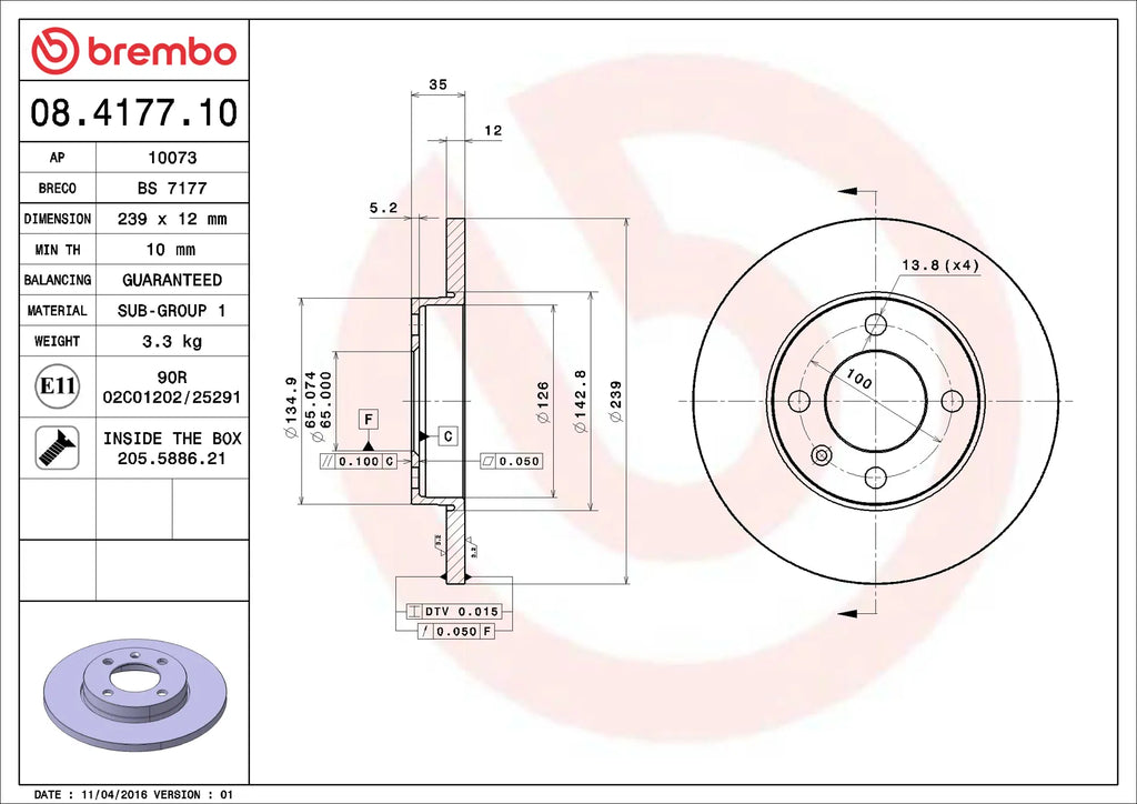 Brake Disc 08.4177.10