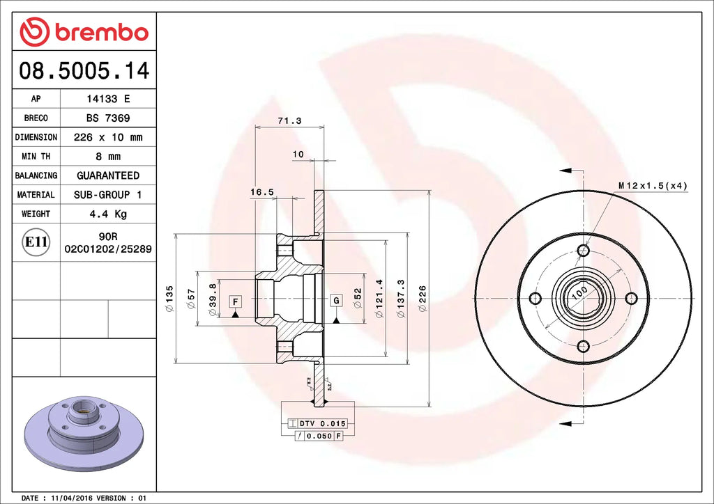 Brake Disc 08.5005.14