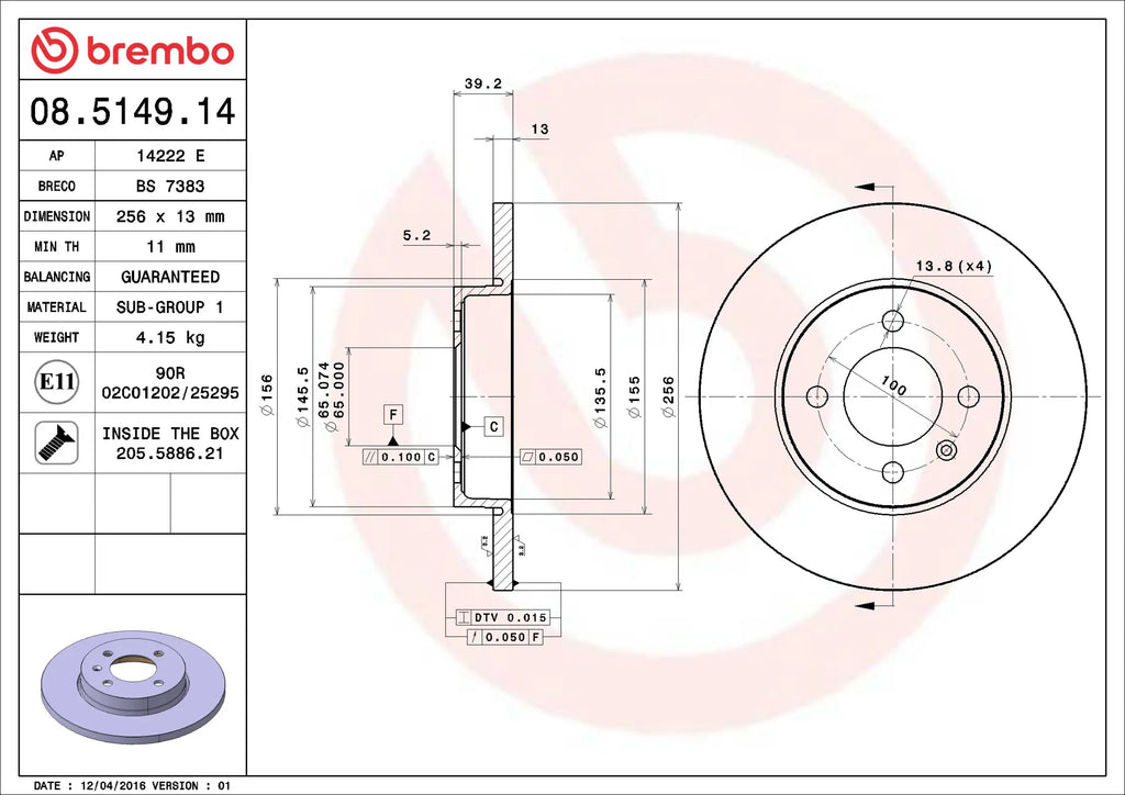 Brake Disc 08.5149.14
