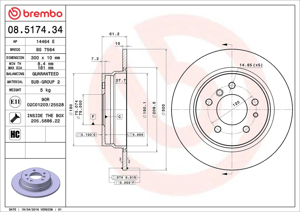 Brake Disc 08.5174.34