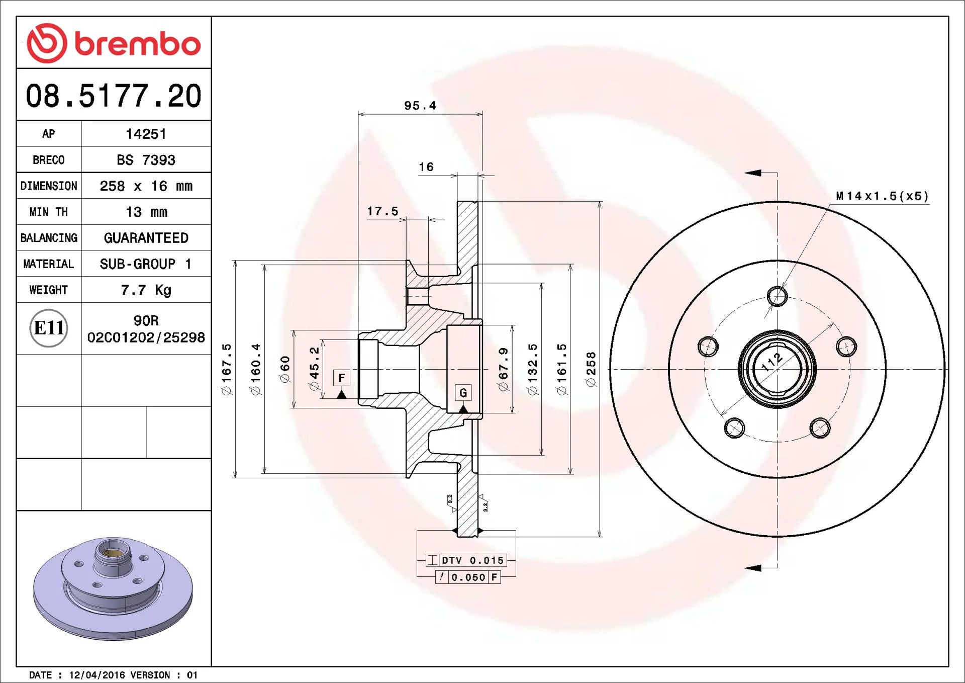 Brake Disc 08.5177.20
