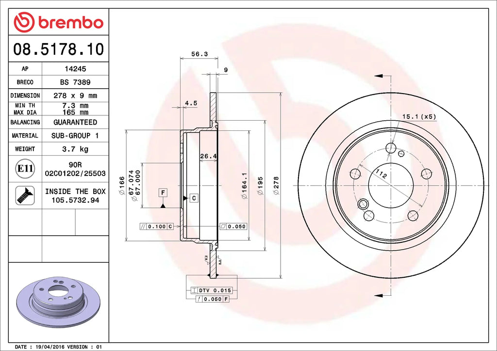 Brake Disc 08.5178.10