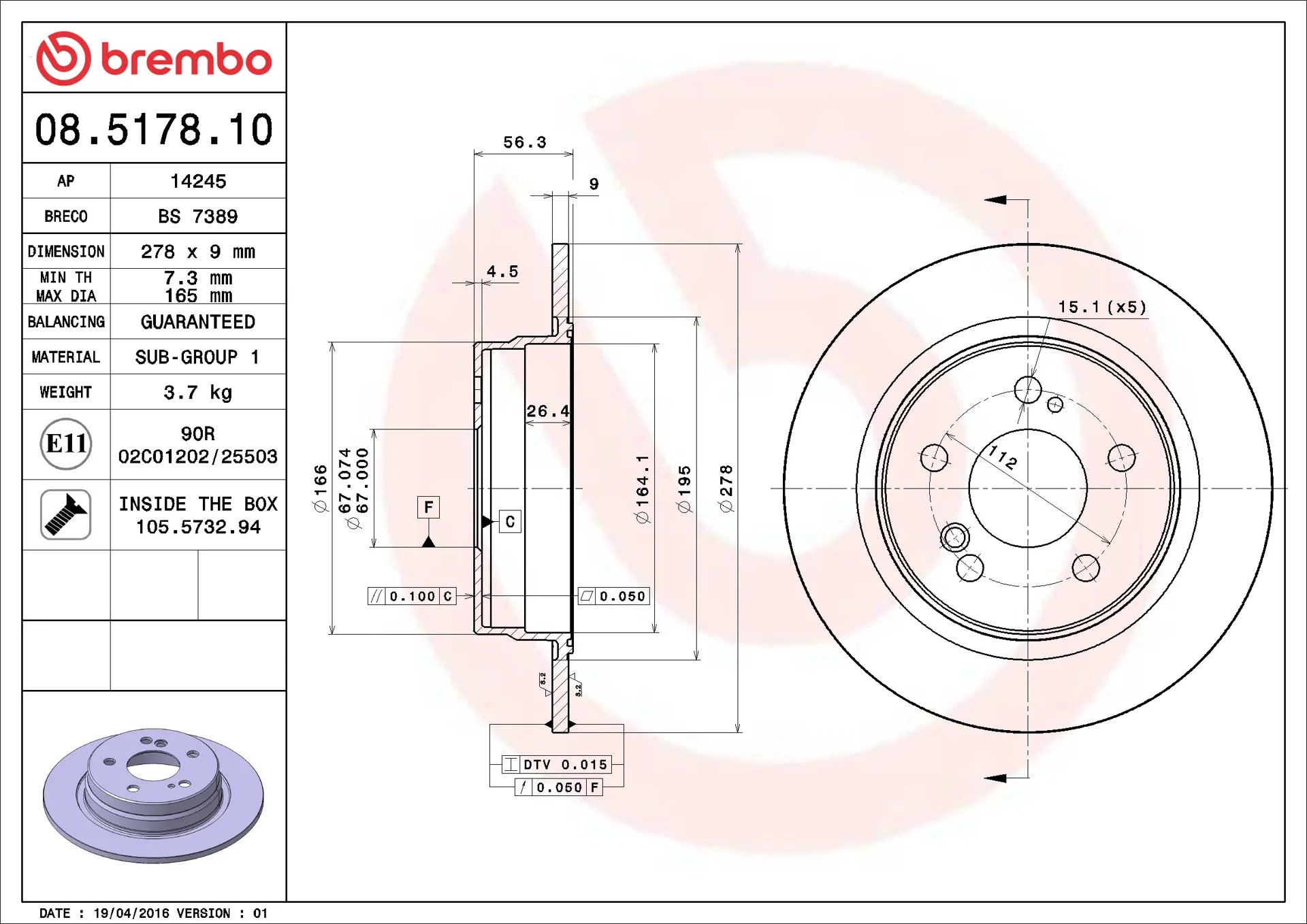 Brake Disc 08.5178.10