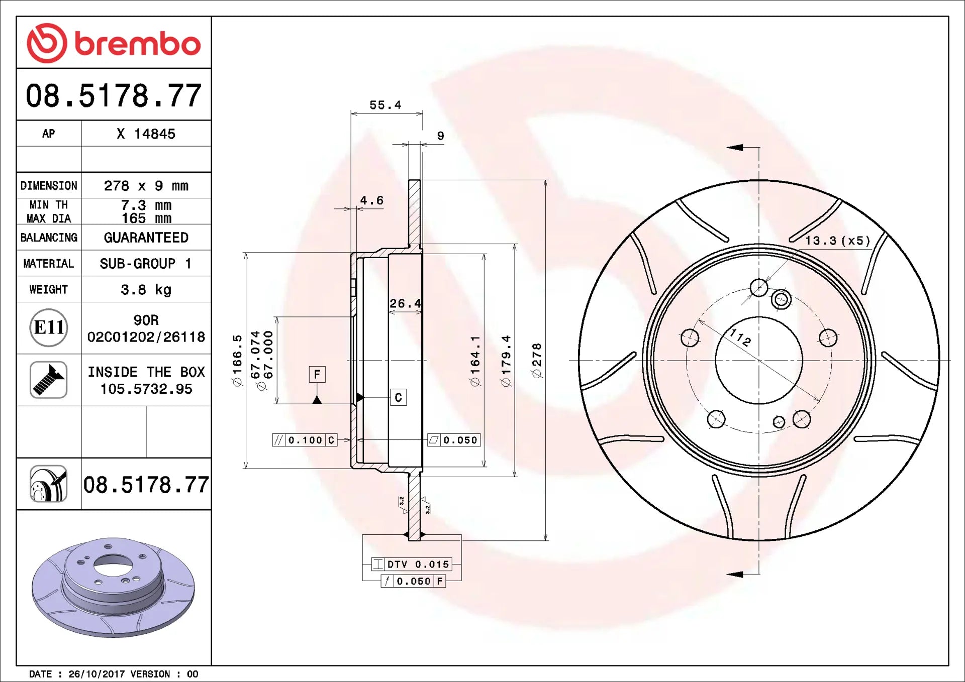 Brake Disc 08.5178.77