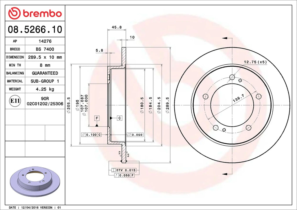 Brake Disc 08.5266.10