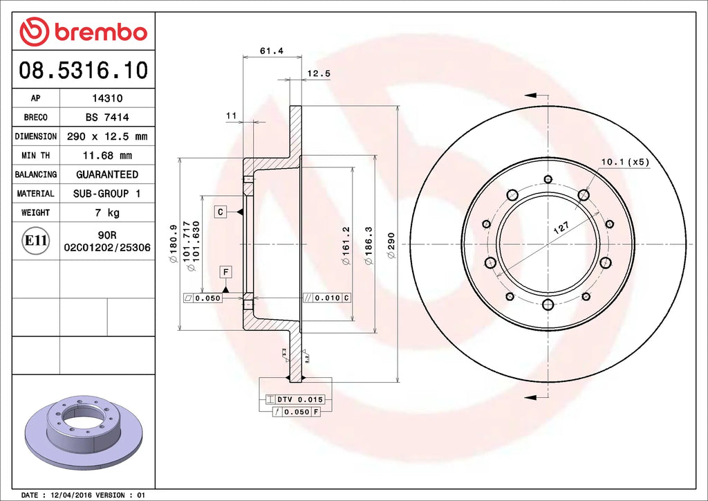 Brake Disc 08.5316.10