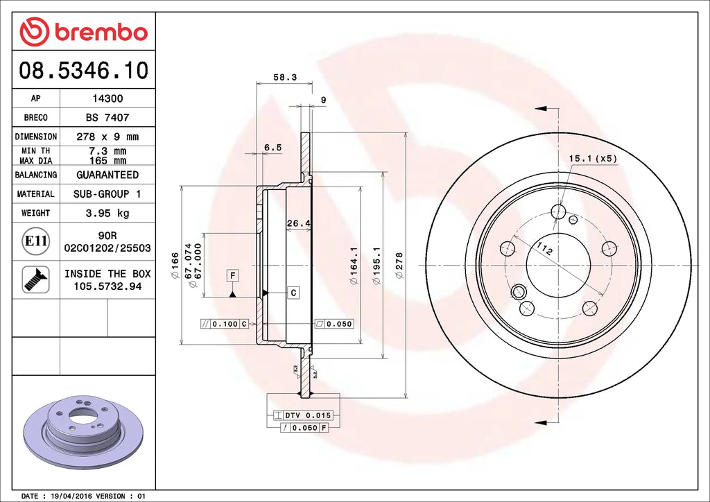 Brake Disc 08.5346.10