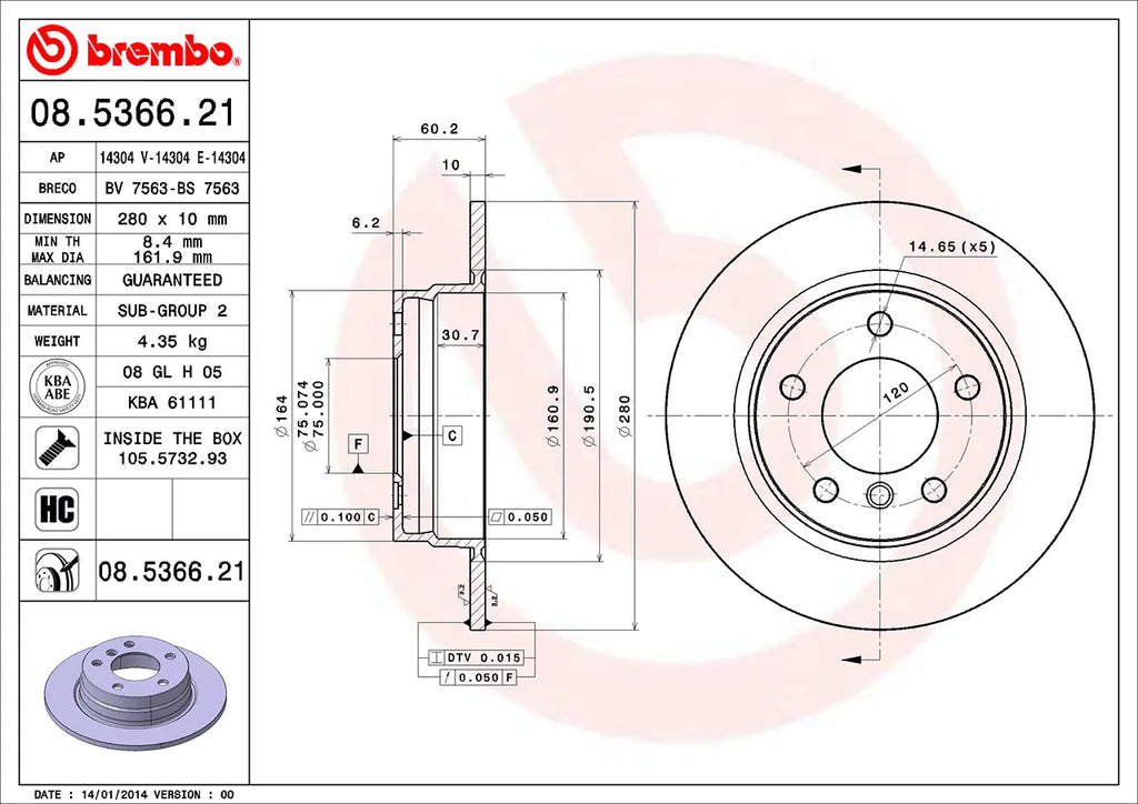 Brake Disc 08.5366.21