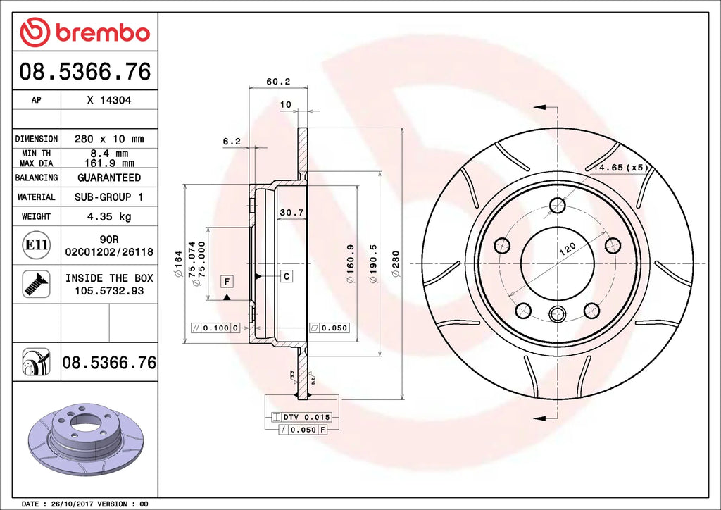 Brake Disc 08.5366.76