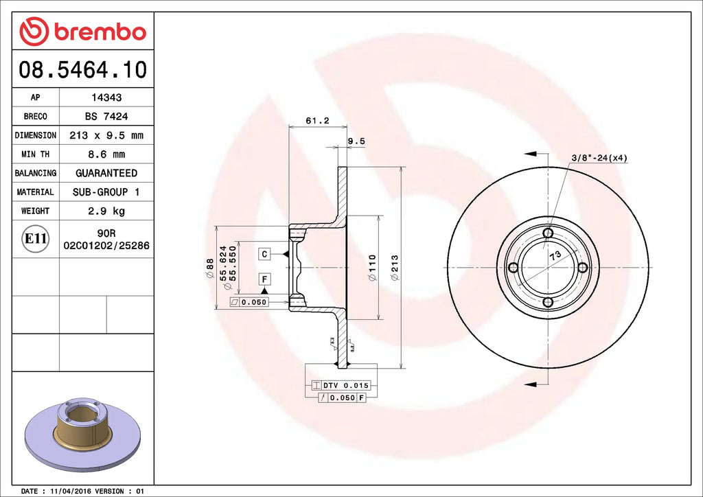 Brake Disc 08.5464.10