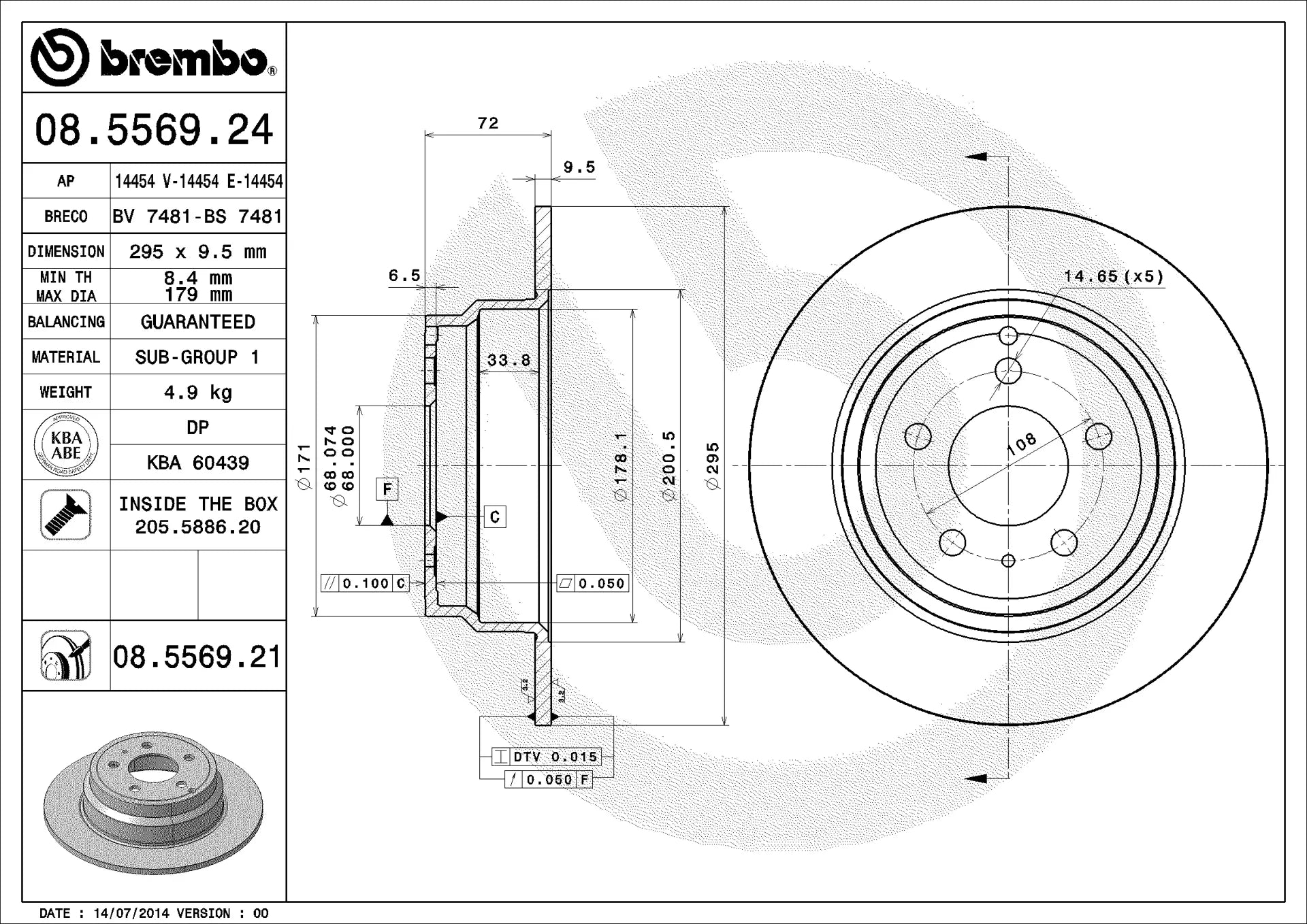 Brake Disc 08.5569.21