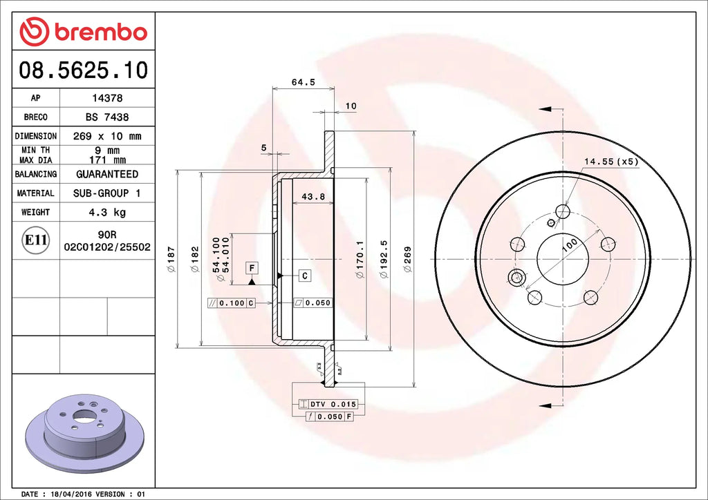 Brake Disc 08.5625.10