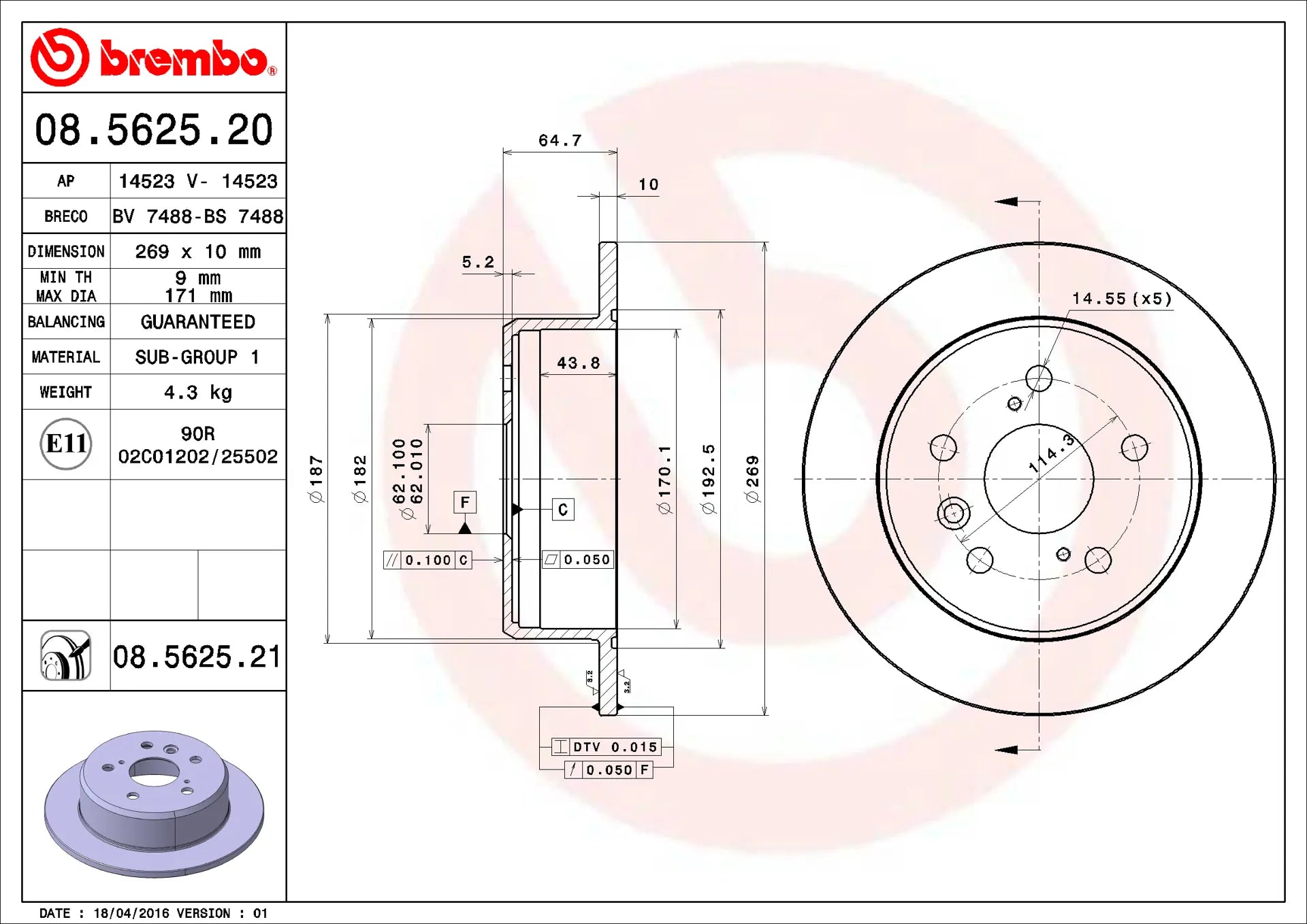 Brake Disc 08.5625.21