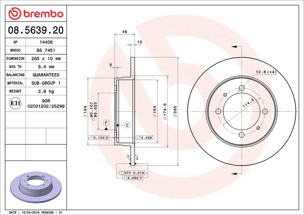 Brake Disc 08.5639.20