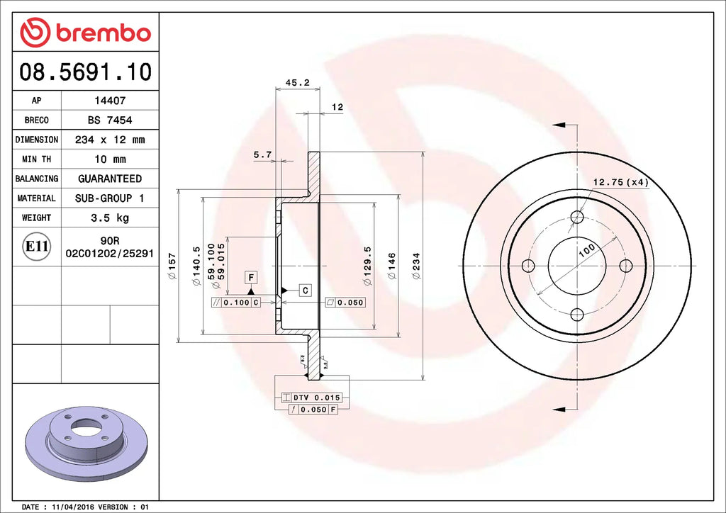 Brake Disc 08.5691.10