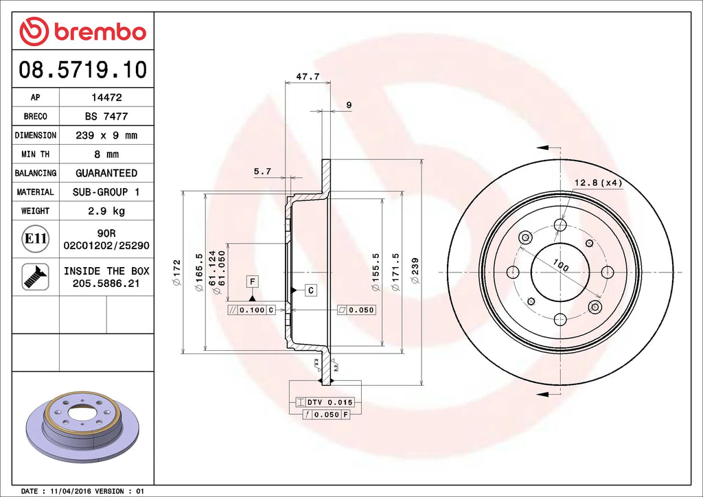 Brake Disc 08.5719.10