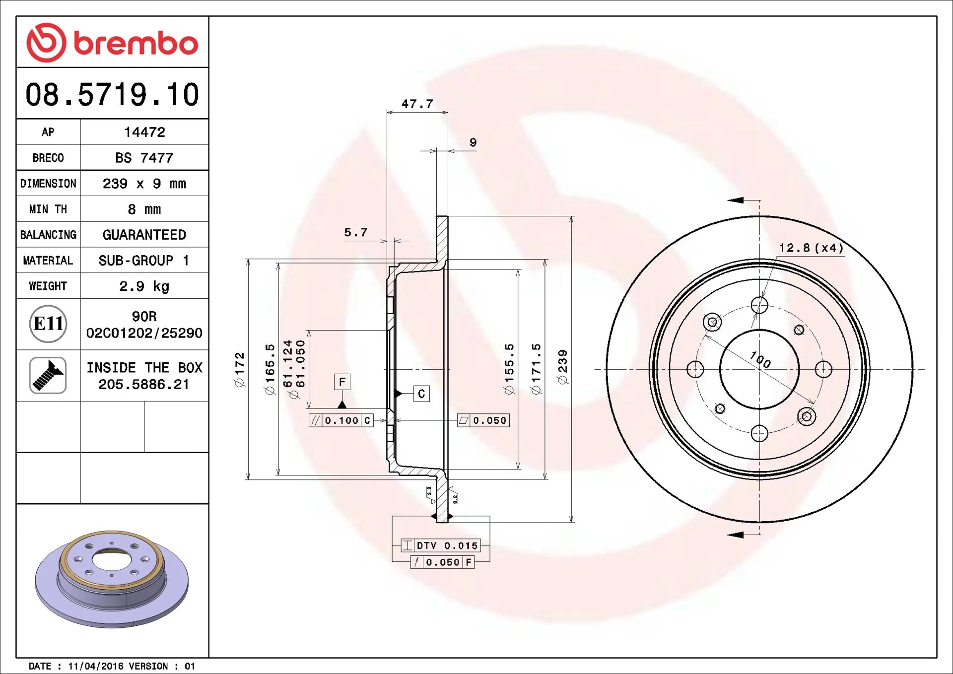Brake Disc 08.5719.10