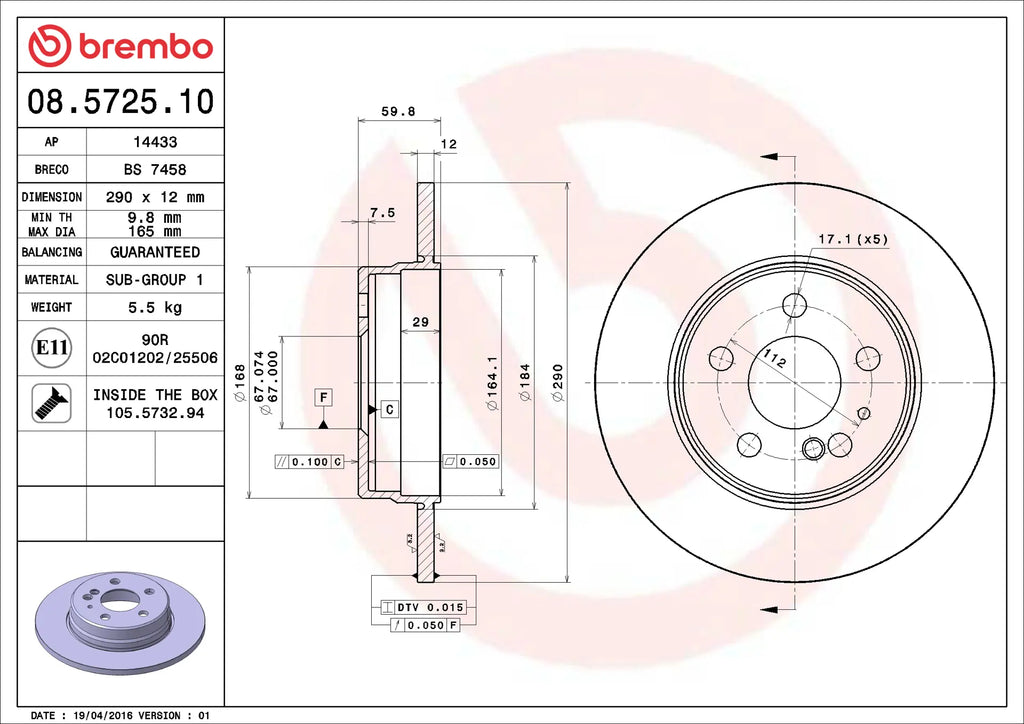 Brake Disc 08.5725.10