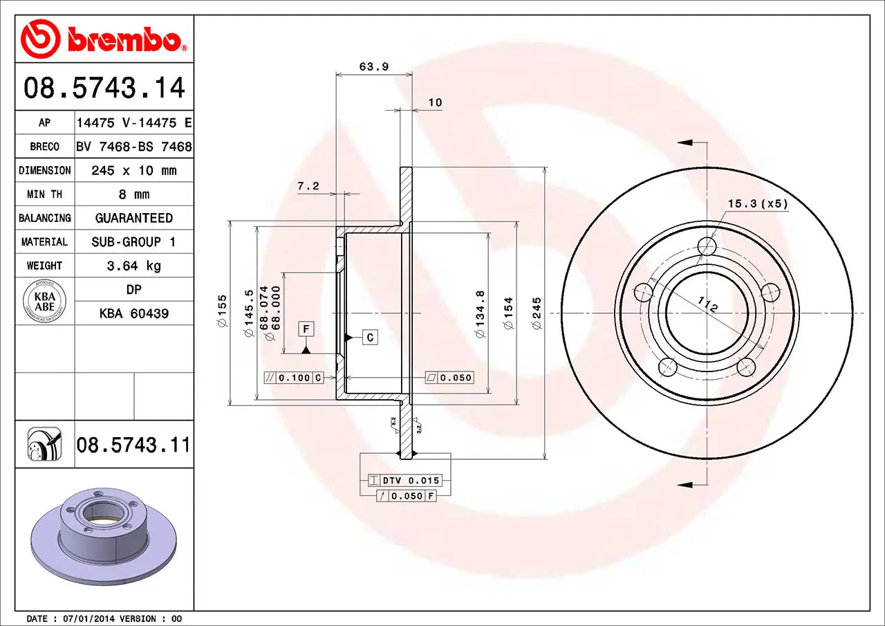 Brake Disc 08.5743.11