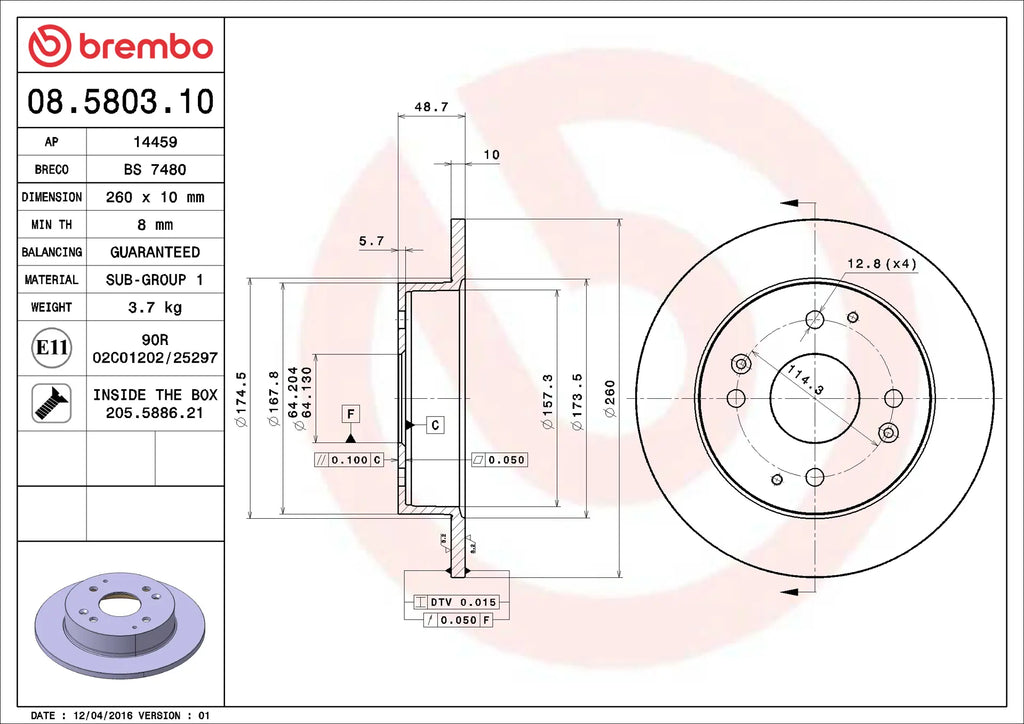 Brake Disc 08.5803.10