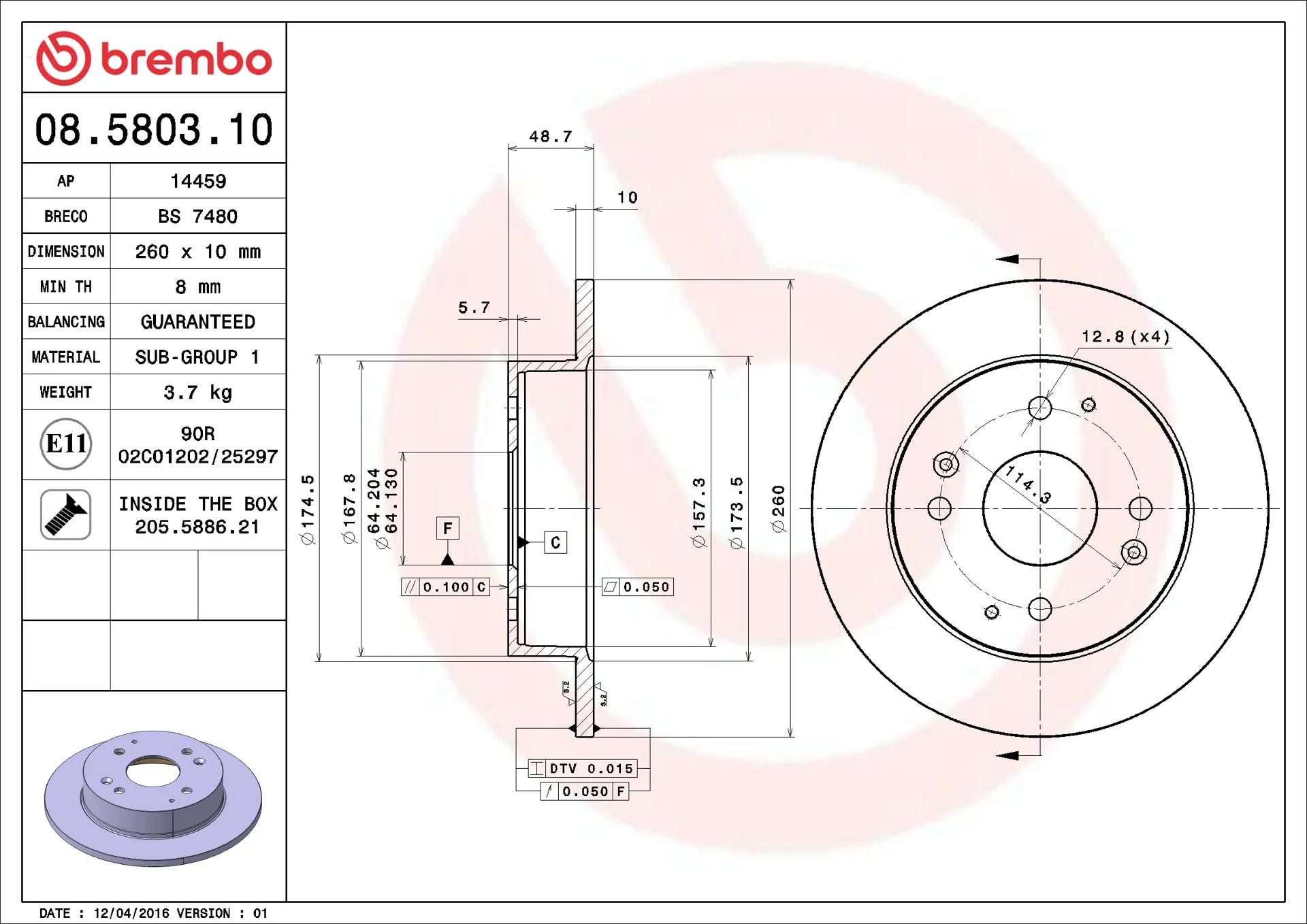 Brake Disc 08.5803.10