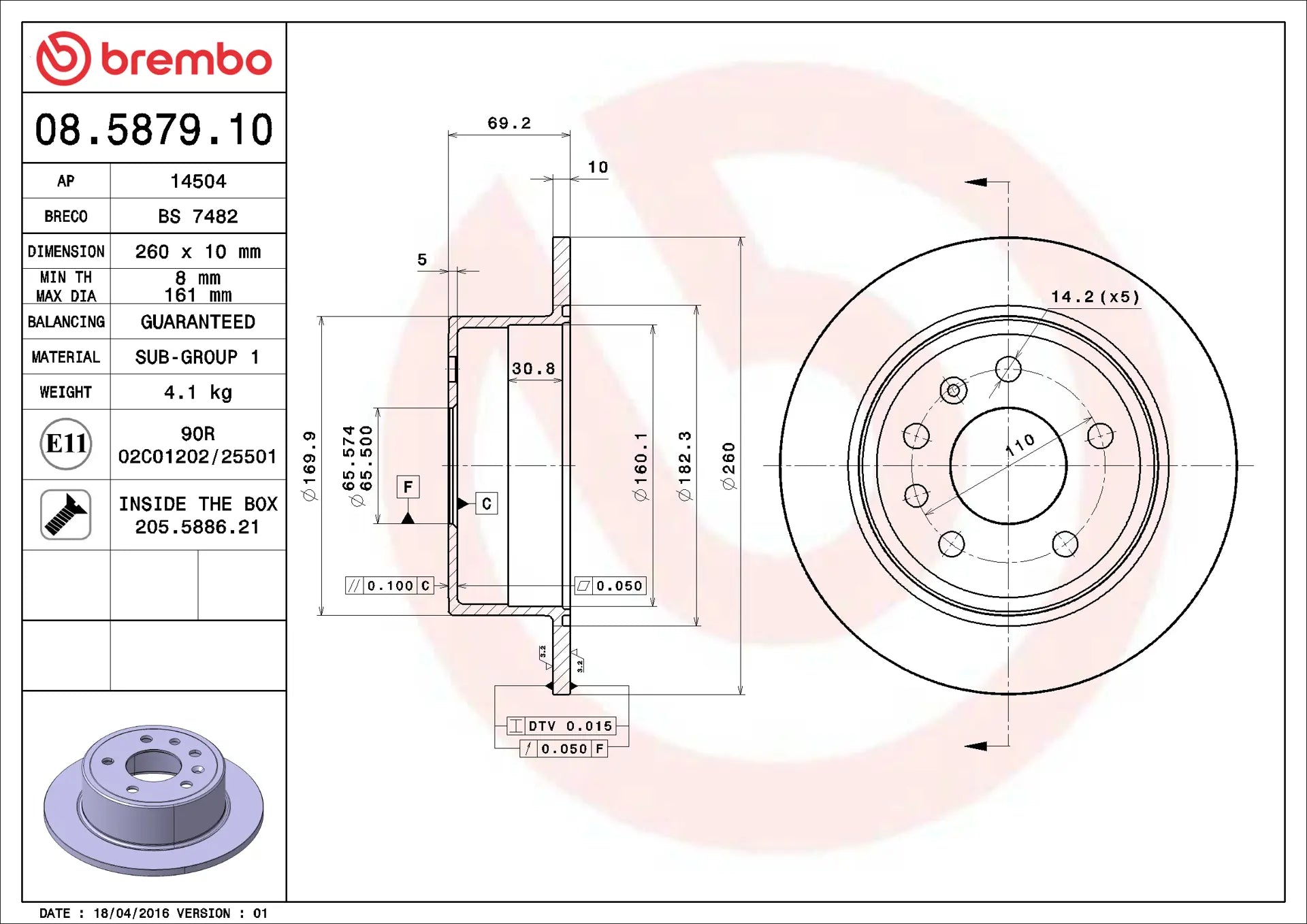 Brake Disc 08.5879.10