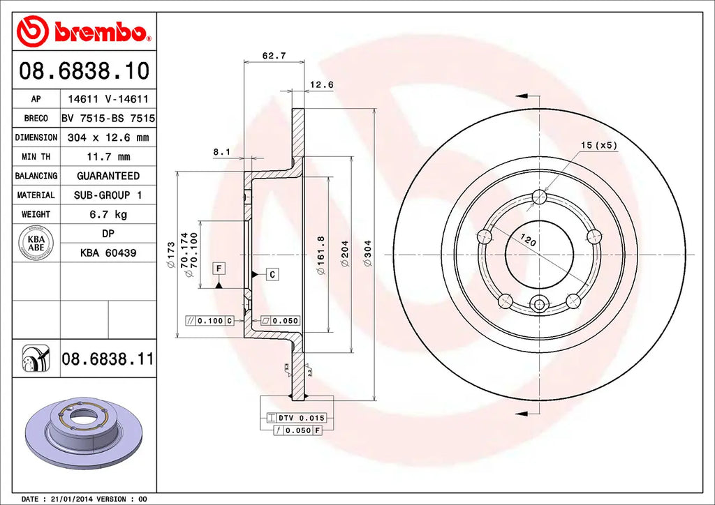 Brake Disc 08.6838.11