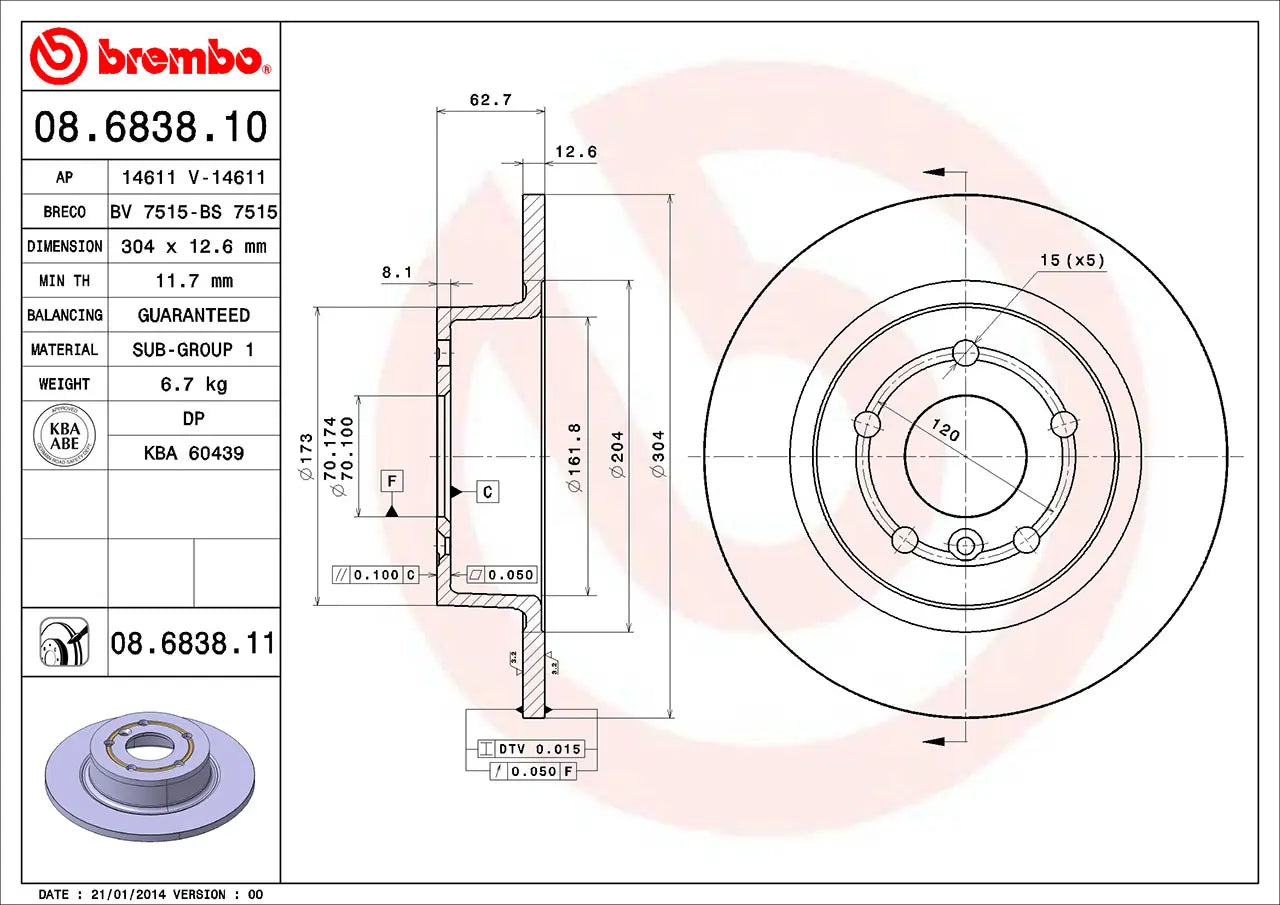 Brake Disc 08.6838.11