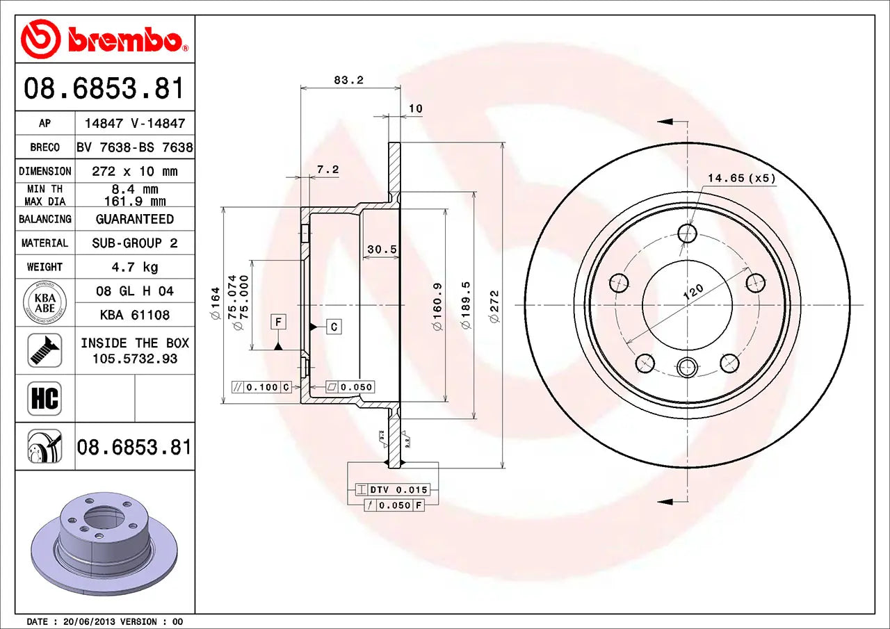 Brake Disc 08.6853.81