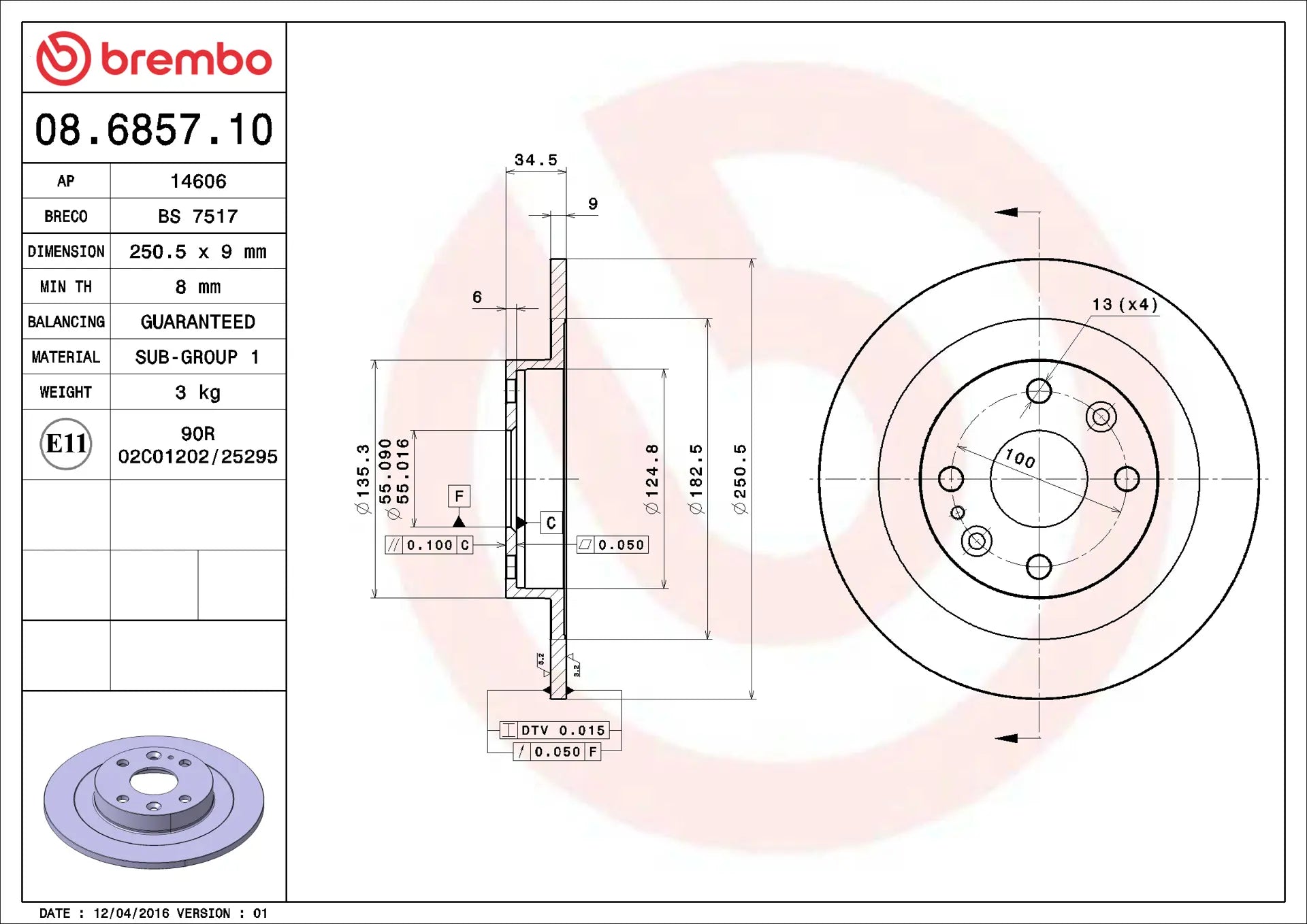 Brake Disc 08.6857.10