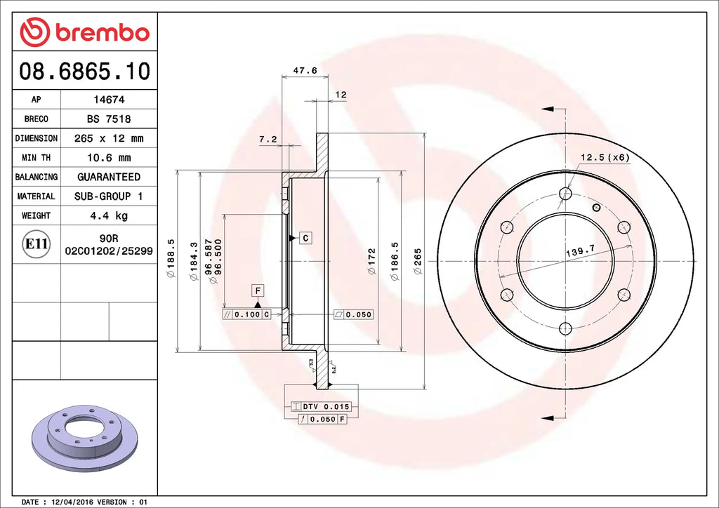 Brake Disc 08.6865.10