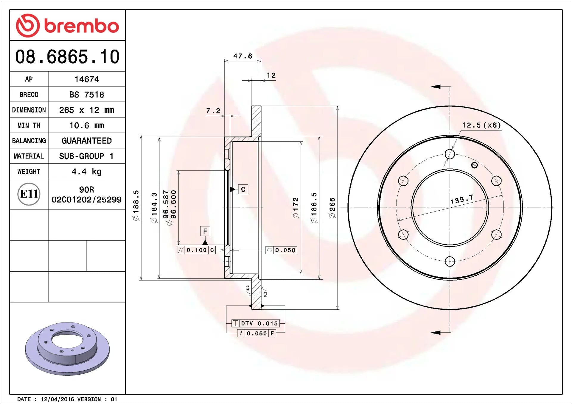 Brake Disc 08.6865.10