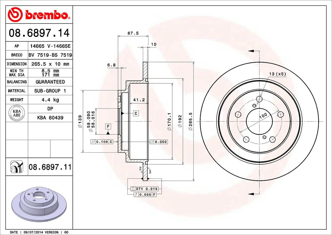 Brake Disc 08.6897.11