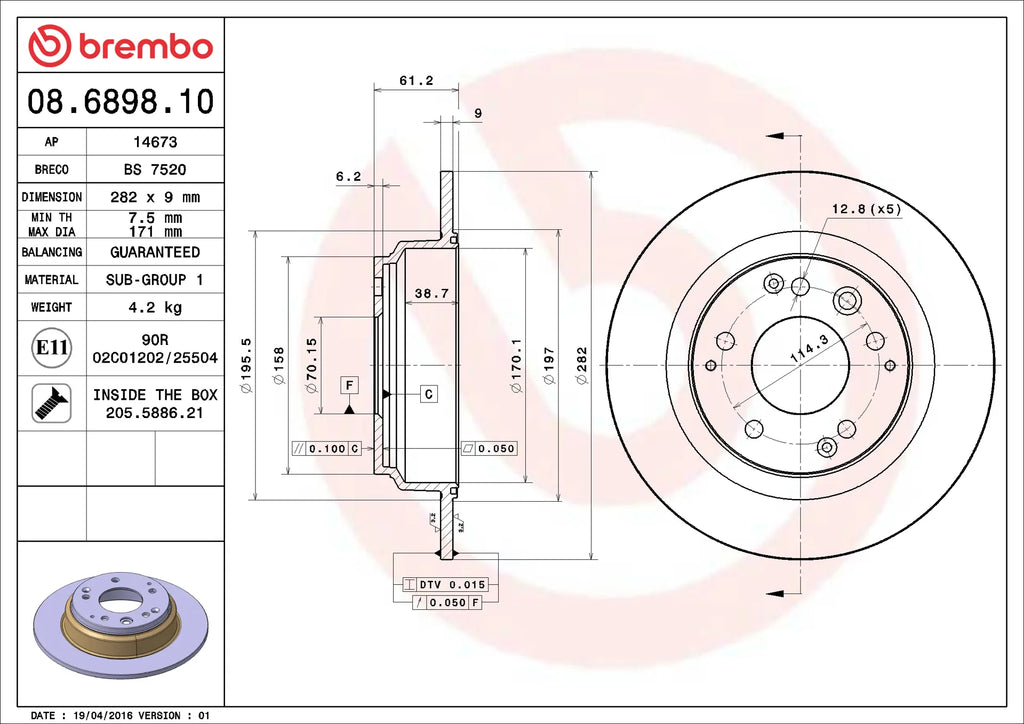Brake Disc 08.6898.10