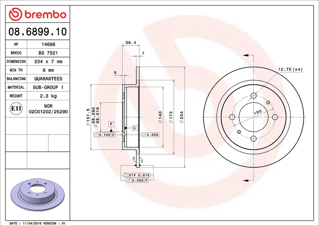 Brake Disc 08.6899.10