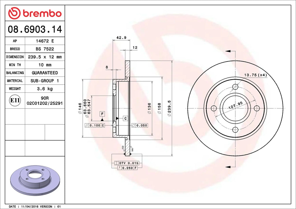 Brake Disc 08.6903.14