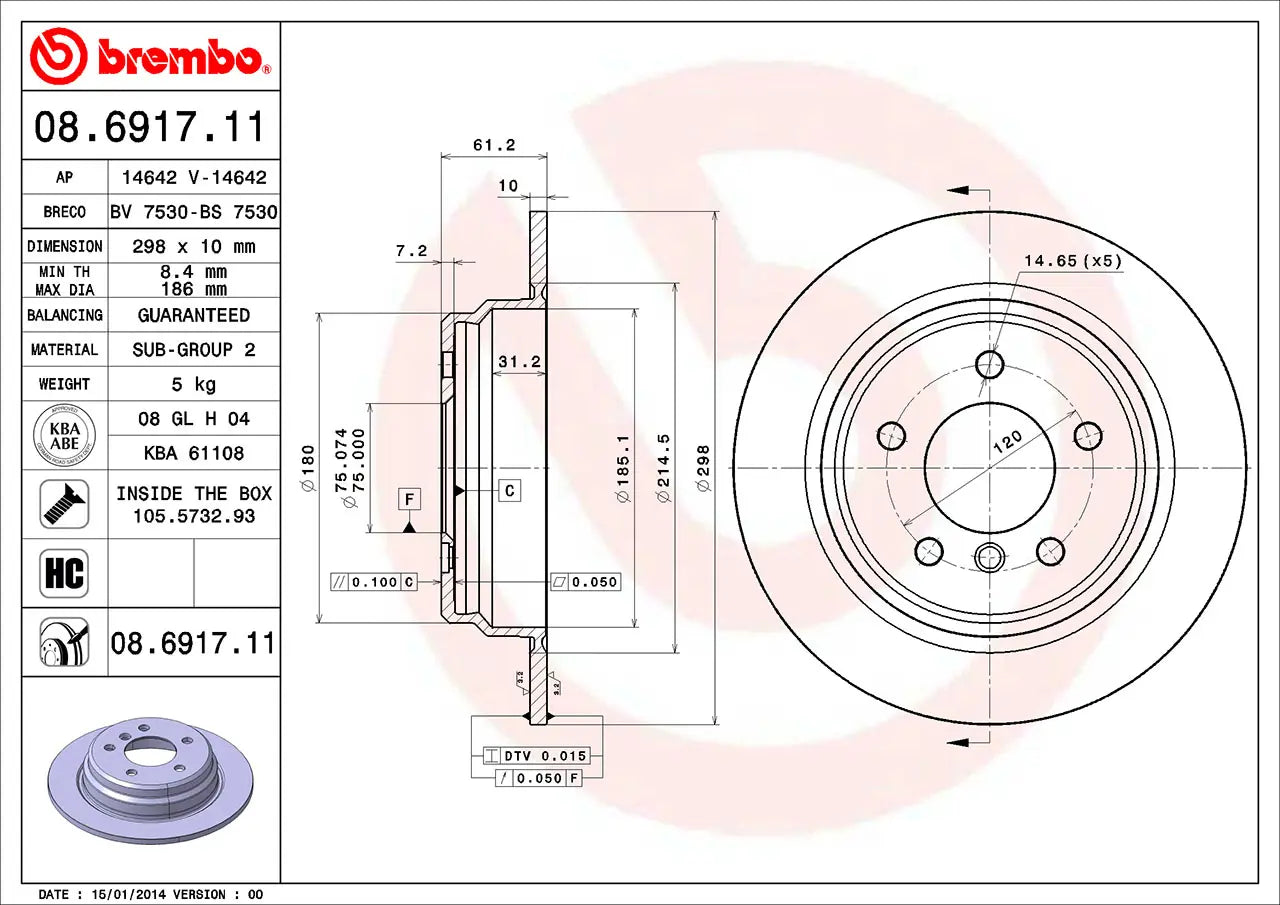 Brake Disc 08.6917.11