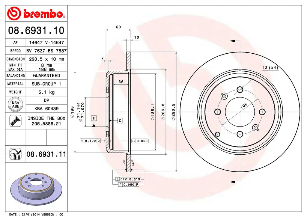 Brake Disc 08.6931.11