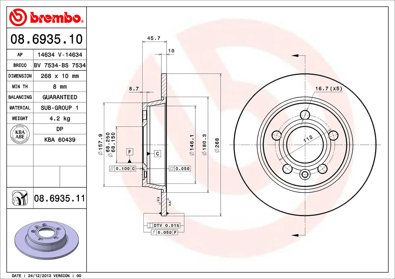 Brake Disc 08.6935.11