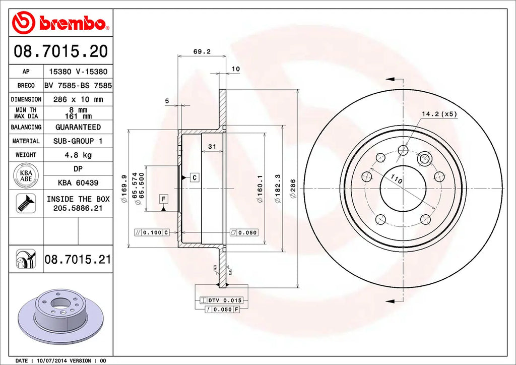 Brake Disc 08.7015.21