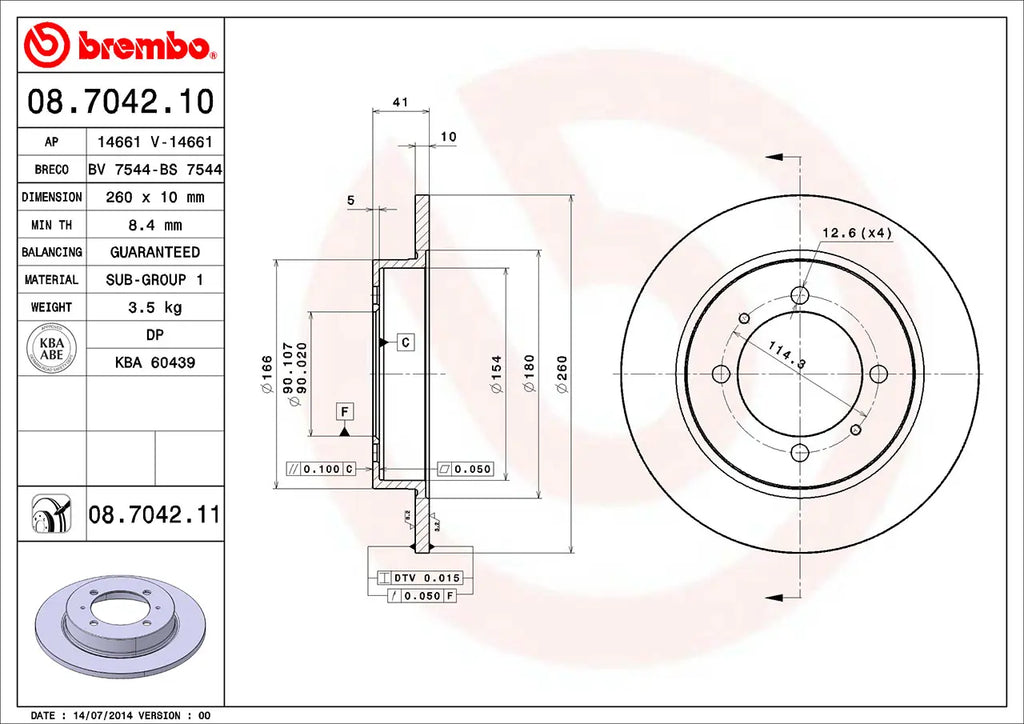 Brake Disc 08.7042.11