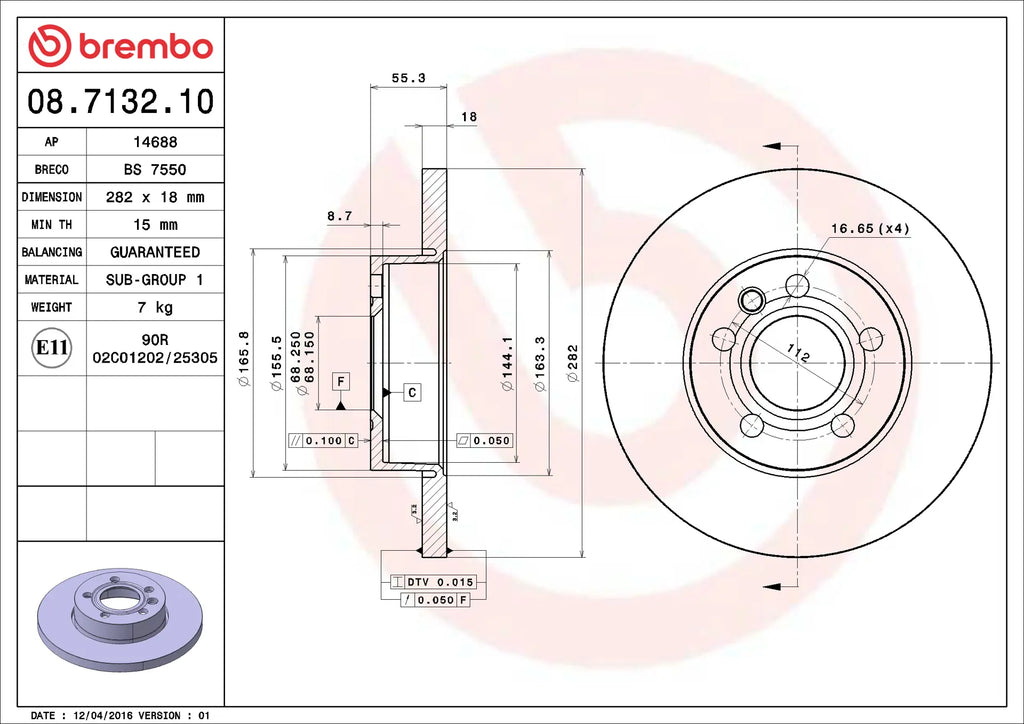 Brake Disc 08.7132.10