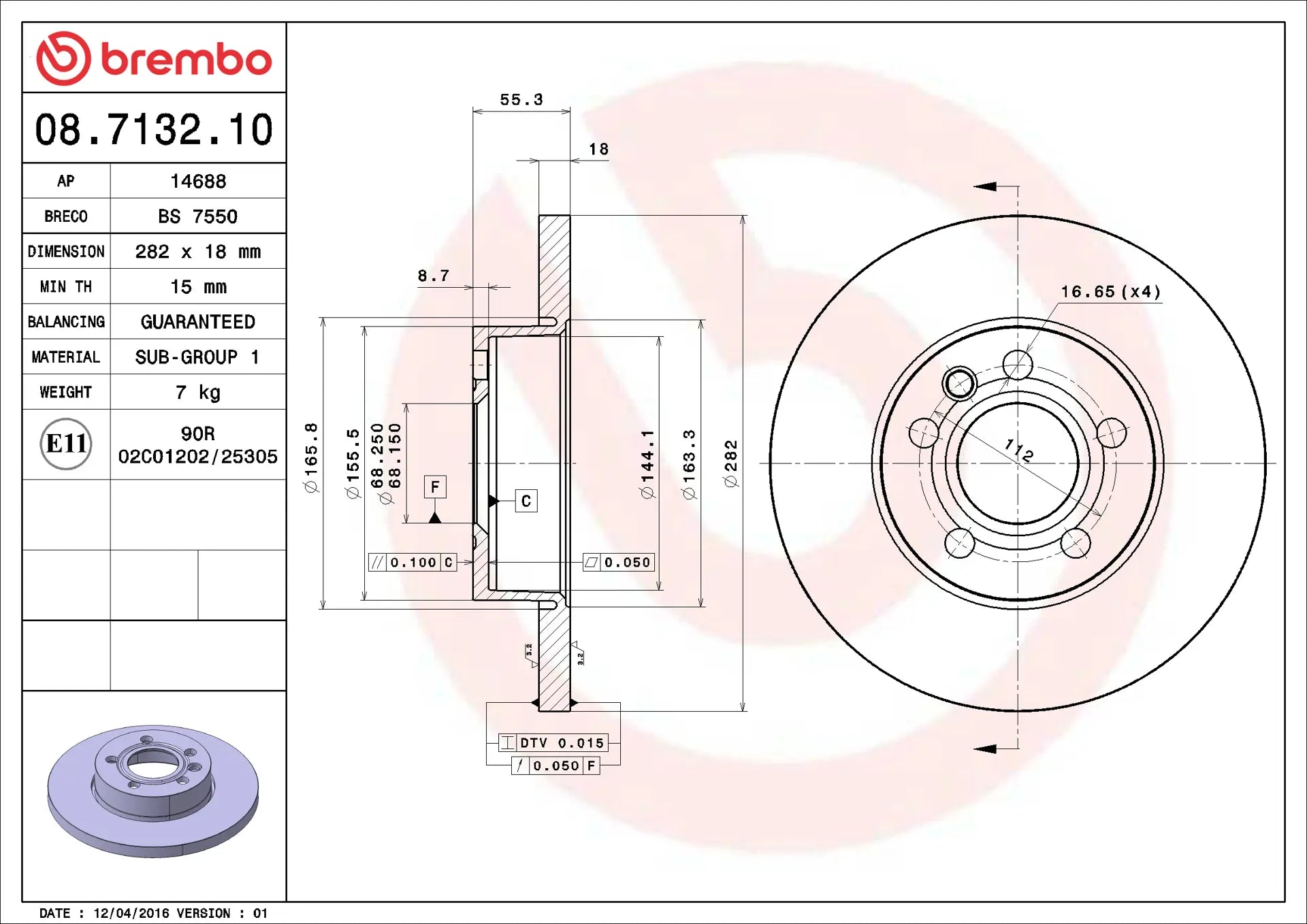 Brake Disc 08.7132.10