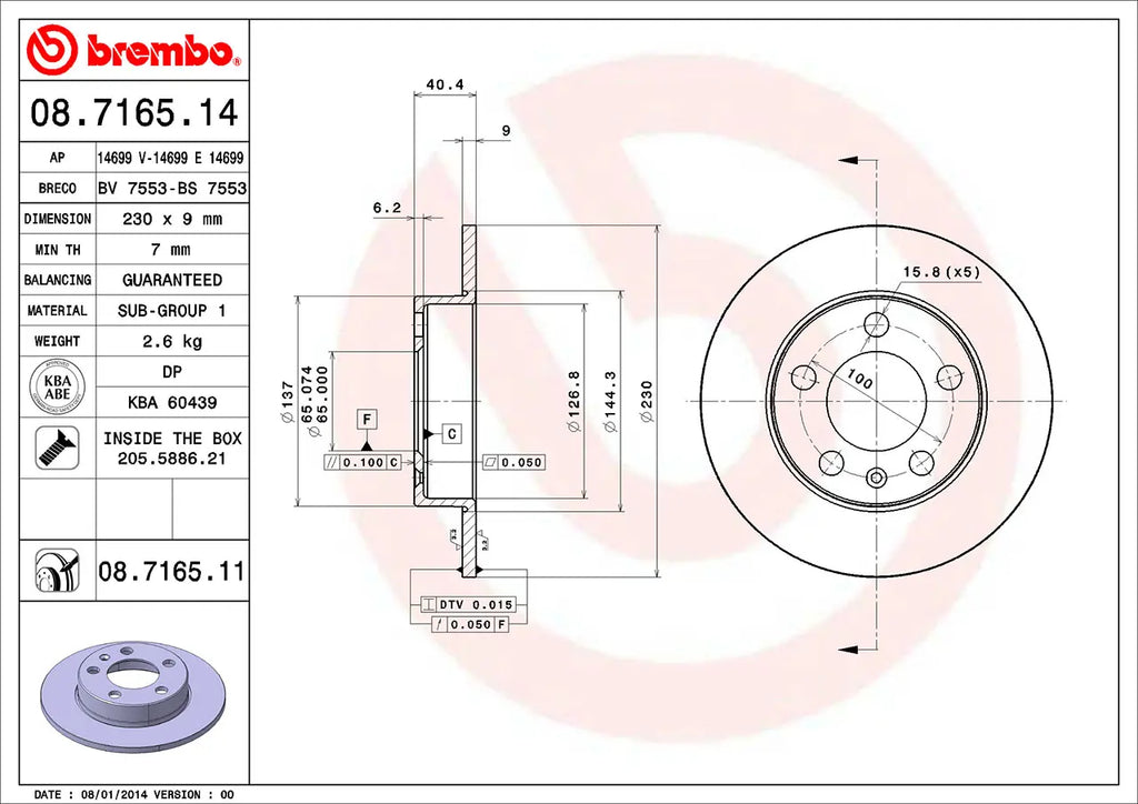 Brake Disc 08.7165.11