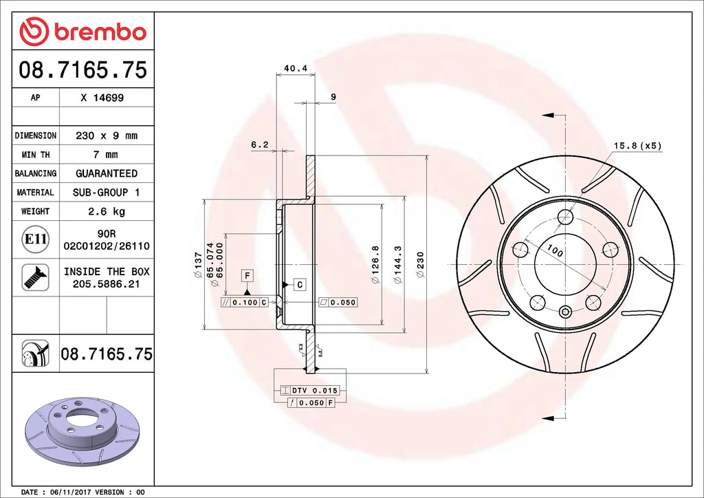 Brake Disc 08.7165.75