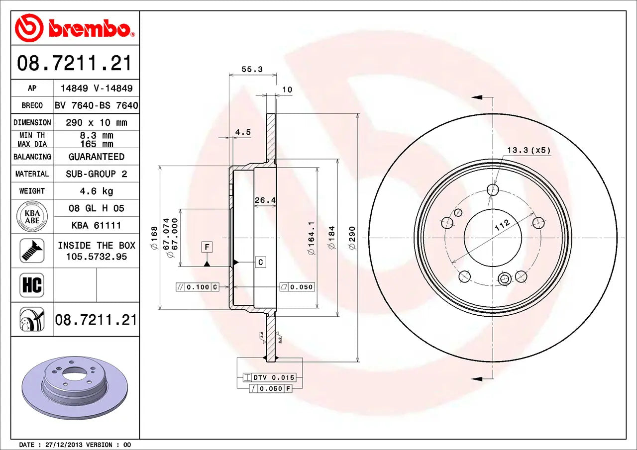 Brake Disc 08.7211.21